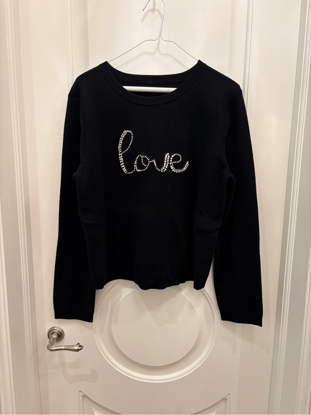 Black Women's 'Love' Rhinestone Sweater